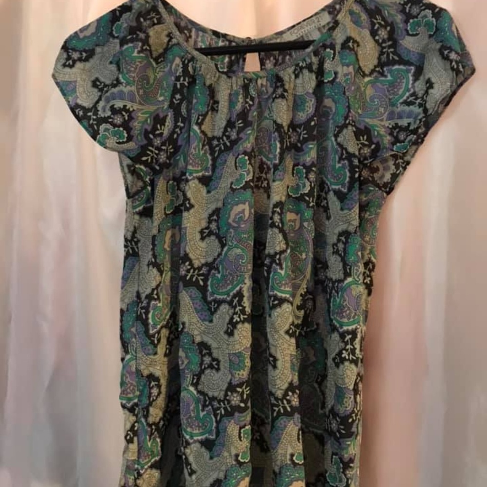 Silk Paisley Print Blouse